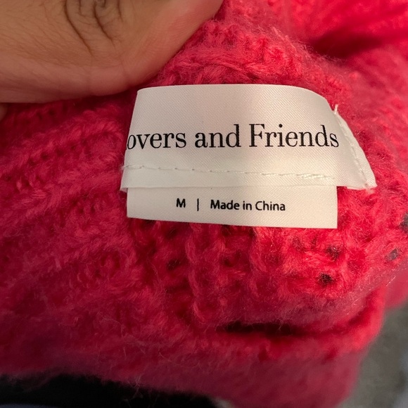 Lovers + friends size Medium Pink sweater DragonFruit - Picture 7 of 8